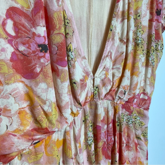 Free people Freddy tie floral mini dress large - Picture 5 of 10